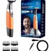 Kemei KM1910 Eyebrow And Facial Trimmer Black/Orange/Silver
