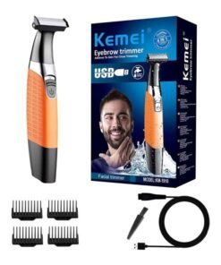 Kemei KM1910 Eyebrow And Facial Trimmer Black/Orange/Silver