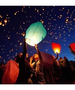 Max Pack Of 10 Flying Chinese Sky Lantern White 36 x 18 x 18inch