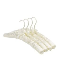 Whitmor Pack Of 4 Padded Hanger White 1.25x15.25x6.25inch