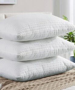 REGAL IN HOUSE 3- Piece Of Comfortable Strip Hotel Pillow Microfiber White 90x50cm