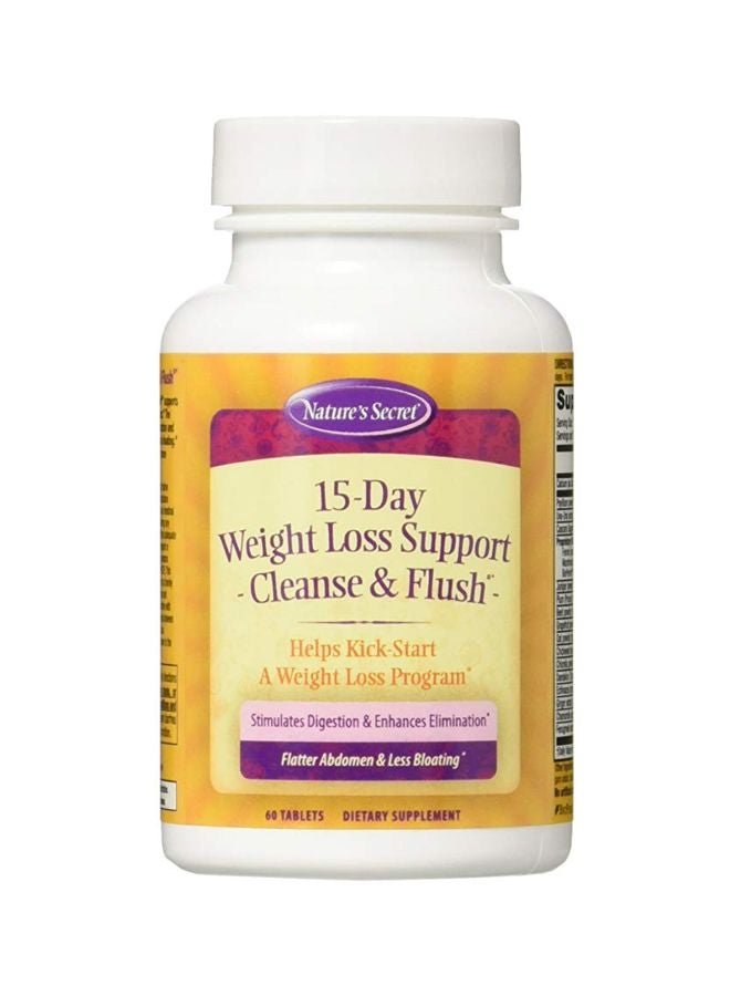 Nature's Secret 15-Day Weight Loss Cleanse And Flush Dietary Supplement - 60 Tablets