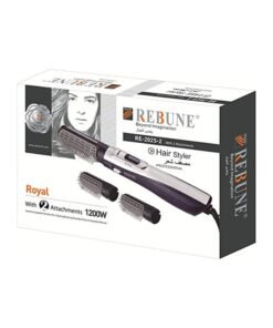 REBUNE 2-Piece Electric Hair Dryer Black/Grey/Blue