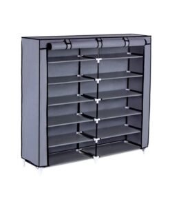 ALMUFARREJ 12-Layer Fabric Shoe Rack Grey 118 x 120 x 30cm