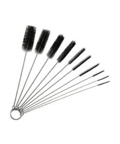 eBoot 10-Piece Nylon Tube Brush Pipe Black 8.3x2x2inch