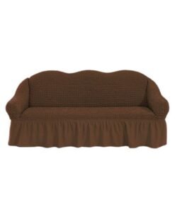 Fabienne 3-Seater Exquisitely Detailed And Beautifully Designed Attractive Bubble Type Pattern Sofa Slipcover Brown