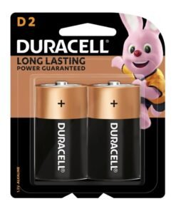 Duracell Type D Batteries, pack of 2 Black/Rose Gold
