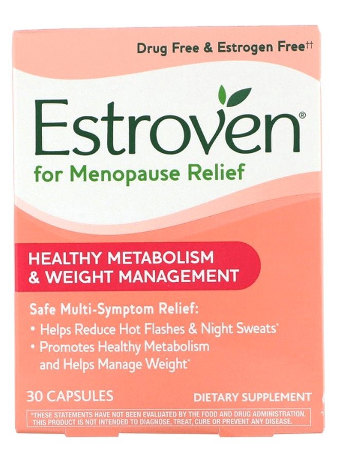 Estroven Menopause Relief Healthy Metabolism And Weight Management - 30 Capsules