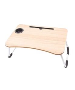Foldable Wood Desk Beige/White