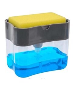 2-in-1 Sponge Rack Shelf Soap And Detergent Dispenser Pump Assorted