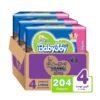 BabyJoy Compressed Culotte Pants Diaper, Size 4, Large, 9-14 Kg, Giant Box, 204 Diapers