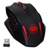 REDRAGON M913 Impact Elite Wireless & Wired Gaming Mouse – 16,000 DPI Pixart 3335 Sensor, 16 Programmable Buttons (12 Side Buttons), RGB Lighting, 45-Hour Battery, Ergonomic Design for MMO/MOBA, USB-C & 2.4GHz Connectivity, Black