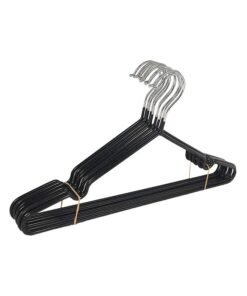 Yatai 30-Piece Non Slip Cloth Hangers Set Black 22 x 40cm
