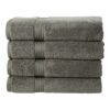 Bliss Casa 4-Piece Bath Towels, 100% Combed Cotton 550 GSM Superior Quality, Quick Dry Highly Absorbent Thick Soft Hotel Towles for Bath And Spa Bathroom Towel Set Grey 70x140cm Grey 70x140cm