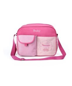 Kidle Nylon Fabric One Shoulder Multi-Functional Large Capacity Mommy Diaper Bag - Pink