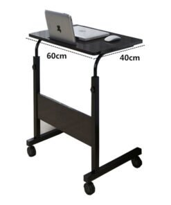 Bedside Computer Desk Black 60x40x90cm