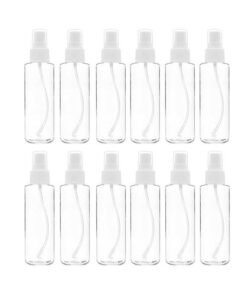 12-Piece Empty Spray Bottles Clear 100ml
