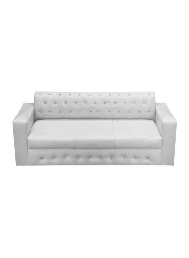 3-Seater Sectional Sofa Set White 200x94x80cm