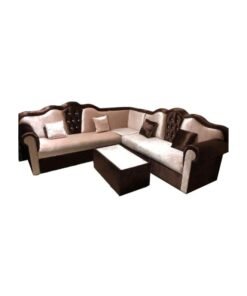 L Shape Mab Sofa Set 250x94x80 Beige/Brown
