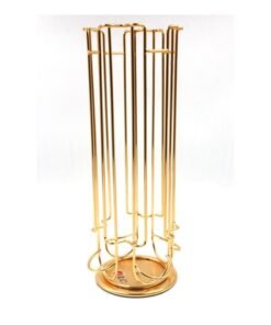 DLC Chrome Finish Coffee Capsules Holder Gold 33x11x11cm