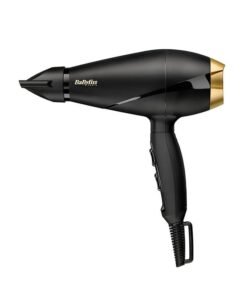 BaByliss Ac Hair Dryer 2000W Long-Life Salon Ac Motor With 2 Heat / 2 Speed Settings + Cold Shot 2.8M Salon Length Power Cord  100Km/Hour Air Speed, Removable Rear Filter  6704Sde(Black) Black 9.8x26.2x24.8cm