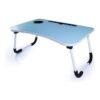 Portable Folding Laptop Table With iPad And Cup Holder Blue 28x60x40cm