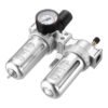 Air Compressor Filter Oil Water Separator Trap Tools With Regulator Gauge
