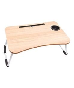 Folding Bed Laptop Table Brown/White 60x40cm