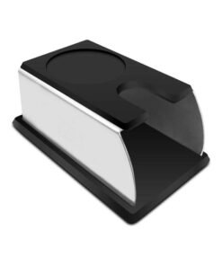 XiuWoo Stainless Steel Silicone Coffee Powder Holder Tamper Stand Barista Tool Tamping Holder Rack Shelf Coffee Machine Tool Black