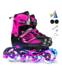 Pair Of Adjustable LED Inline Skates M M