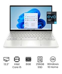 HP (Upgraded Version) Envy 13-ba1047wm Laptop 13.3 FHD Inch Intel Core i5 1135G/8GB RAM/256 GB SDD Intel Iris X Graphics/International Version English Black