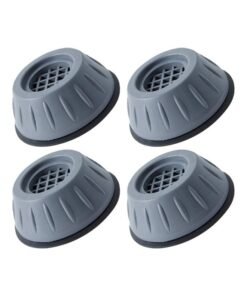 Set Of 4 Anti Vibration Washing Machine Pads Grey/Black 10.5cm