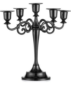 XiuWoo Decorative Candle Holder Black 27cm