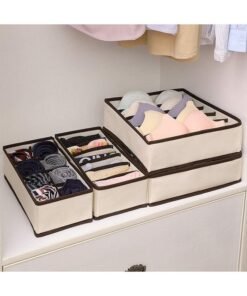 Sharpdo Foldable Fabric Divider Storage Box Beige