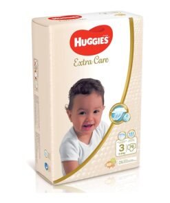 HUGGIES Extra Care Baby Diapers Mega Pack, Size 3, 4 - 9 Kg, 228 Count (76 x 3)