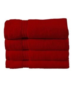 Bliss Casa 4-Piece Hand Towels, 100% Combed Cotton 550 GSM Superior Quality, Quick Dry Highly Absorbent Thick Soft Hotel Towles for Bath And Spa Bathroom Hand Towel Set Burgundy 40x70cm Burgundy 40x70cm