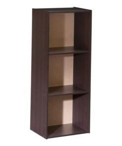 WT-EASYCARE 3- Tier Open Storage Shelf | Bookcase – Wenge Brown