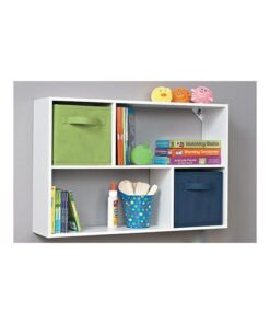 MODERN HOME Wall Mounted Bookcase White 80x55x15cm