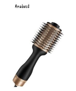 Arabest Professional One Step Blow Hair Dryer with Straightener and Curling Comb Black/Brown 38cm