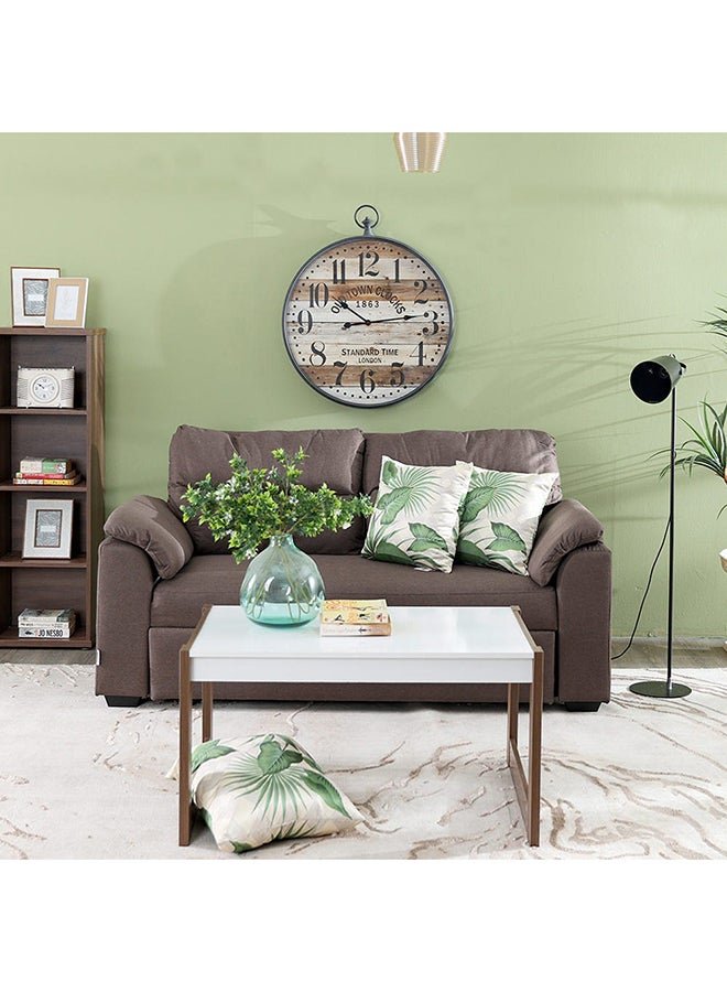 DANUBE HOME Balmond 3 Seater Fabric Sofabed Brown