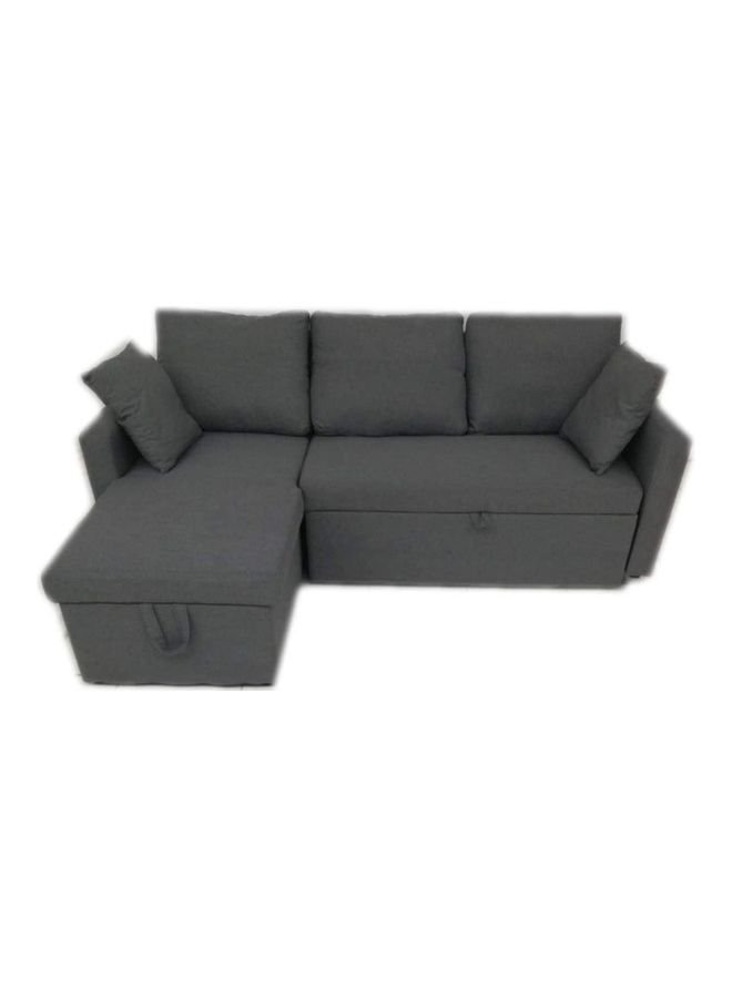 Boom L Shaped Convertible Sofa Bed 3 Seaters Grey 210x150x75cm