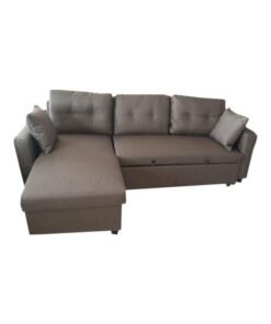 Boom Dewan Sofa Cum Bed Convertible Sofa With Cushion Beige 210x150x75cm