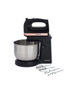 KRYPTON 5 Speed Control Stand Mixer, 3L Rotating Bowl With Two Beaters And Hooks 220 kW KNSM6343 Black/Silver