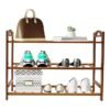 DRAMA HOME 3-Tier Shoe Rack Organizer Beige 50x66x20cm