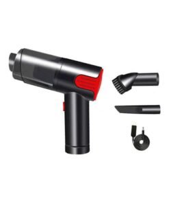 Handheld Mini Dry Wet 9000Pa Strong Suction Low Noise Dust Vacuum Cleaner for Car Home Red Cordless