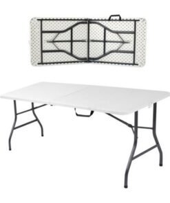 Home Time Foldable Table White 152x75x74cm