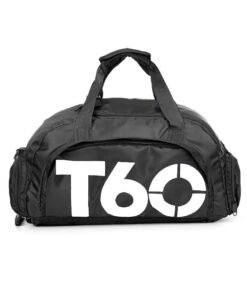 T60 Sports Gym Bag, Travel Duffel bag with Wet Pocket & Shoes Compartment Ultra Lightweight 60Liters