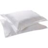 Hotel Linen Klub Oxford King Pillowcase 2PC Set- 350TC 100% Long Staple Cotton Sateen, Luxury Quality DHK-PC-350T- KNG Cotton White 50x90cm