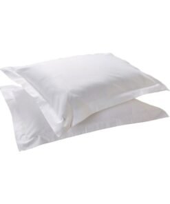 Hotel Linen Klub Oxford King Pillowcase 2PC Set- 350TC 100% Long Staple Cotton Sateen, Luxury Quality DHK-PC-350T- KNG Cotton White 50x90cm