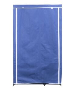 WT-EASYCARE Two-Door Wardrobe with 5 Shelves Blue